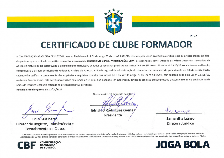 Sport envia último documento e espera recuperar certificado de clube  formador pela CBF, sport